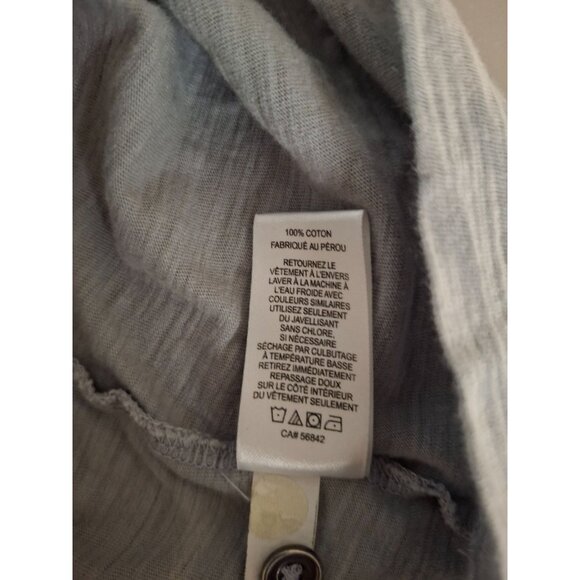 Express Mens XL TShirt Gray Defense Of Honor Henley Short Sleeve Gorpcore - Picture 5 of 7